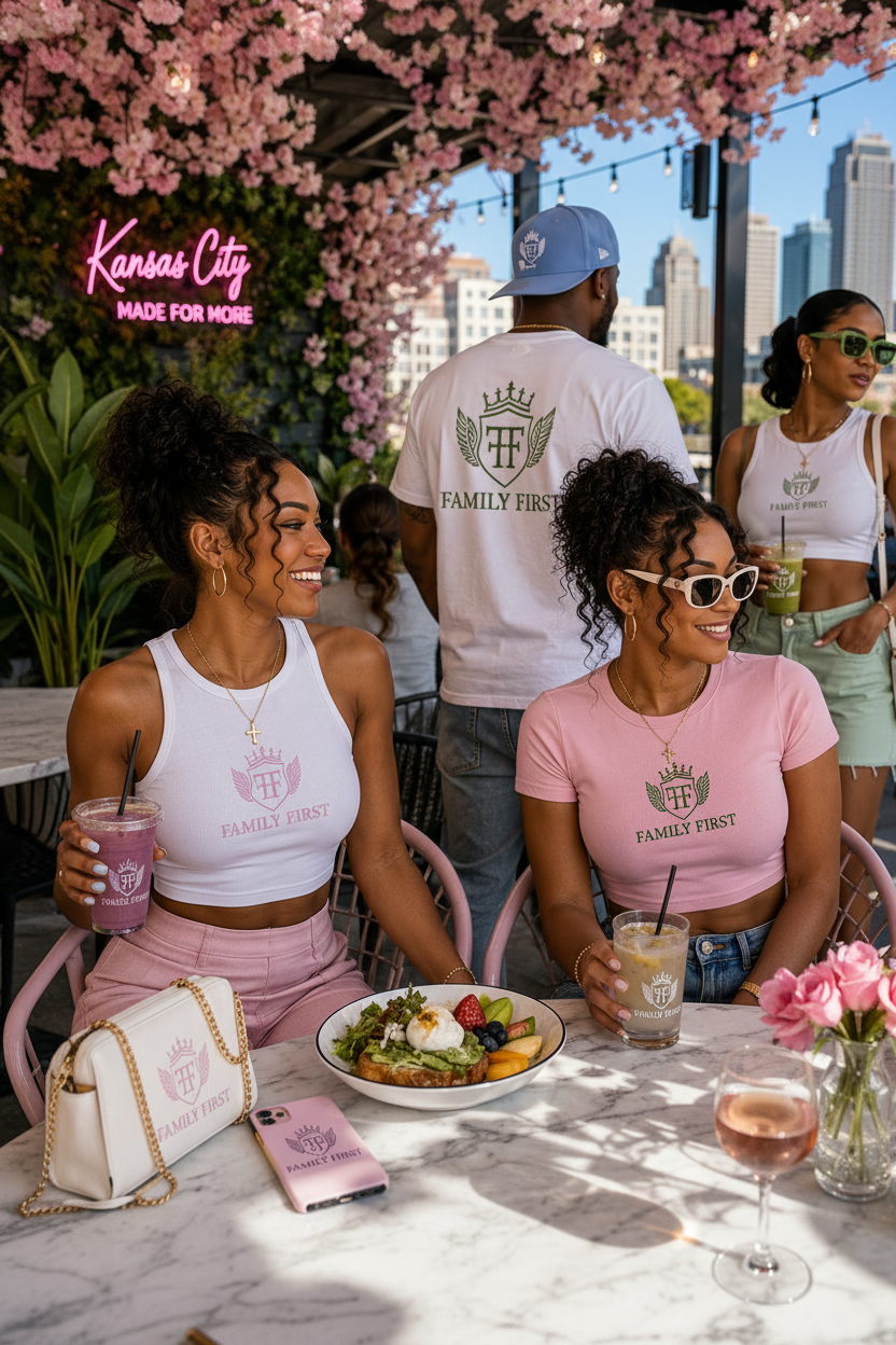 Family First Crop Top White