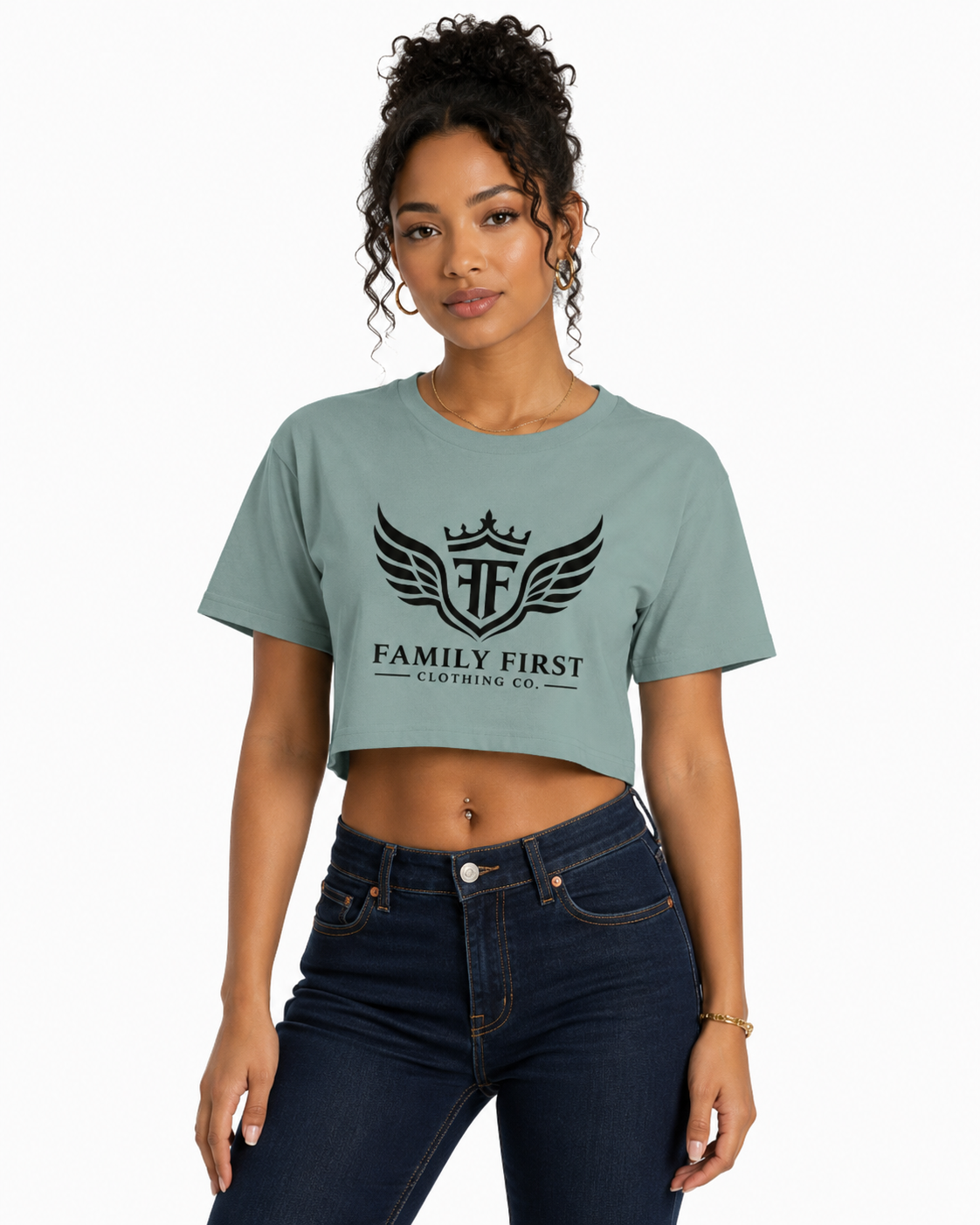 Family First Women’s crop top
