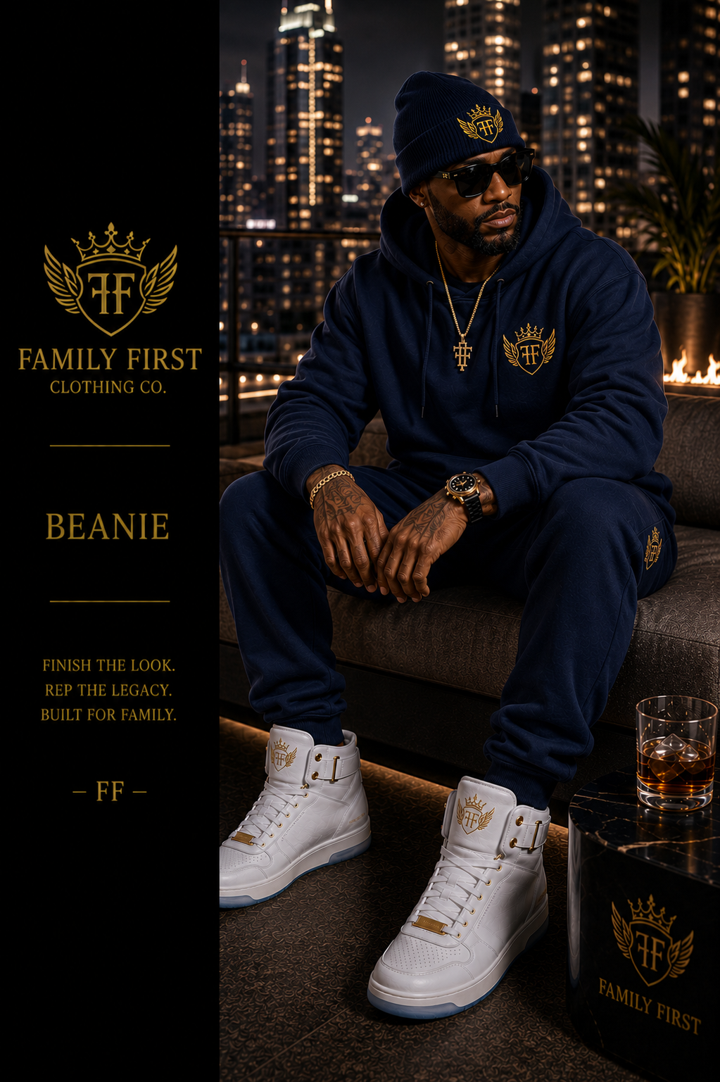 Family First Embroidered Beanie