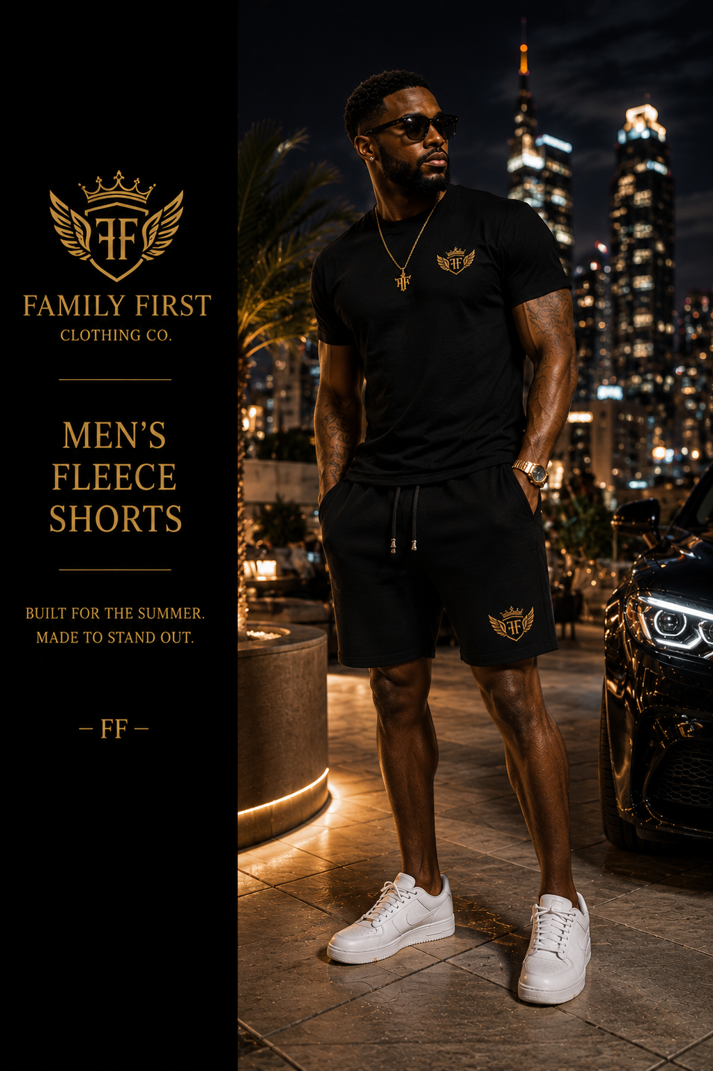 Family First Men's fleece shorts