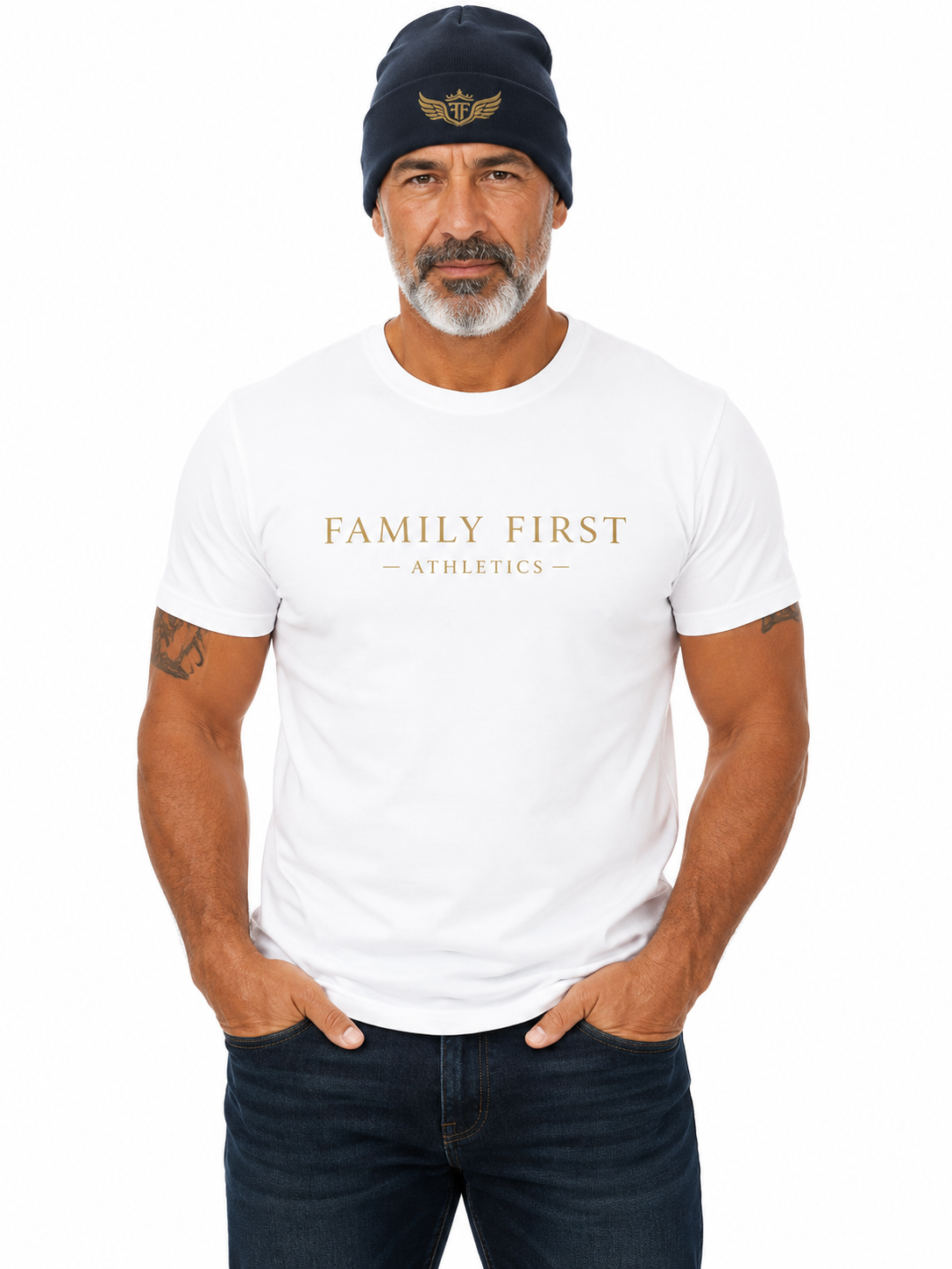 Family First Embroidered Beanie